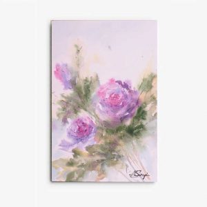 flowers painted with watercolor